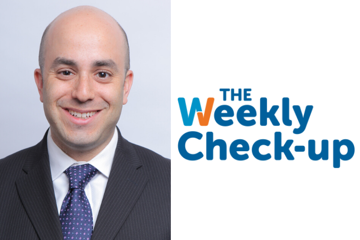 Dr. Shapiro's headshot with the Weekly Check-Up Logo.