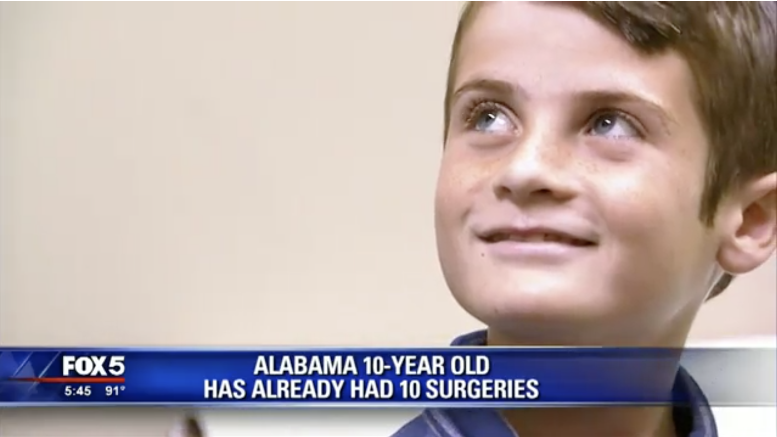 Headshot of Prune Belly patient Miller at Georgia Urology office. 