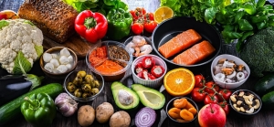 Picture of various foods part of the mediteranean diet