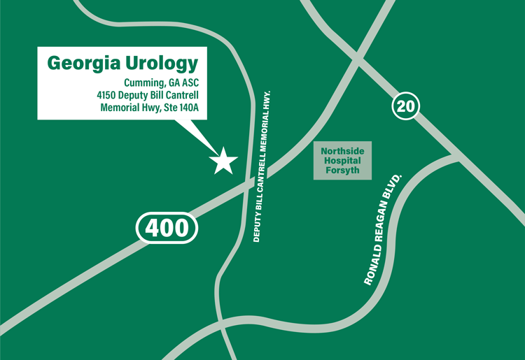 Map of Cumming ASC office location