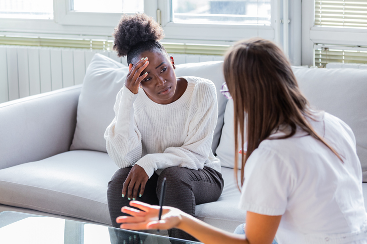 Patient receiving bad news, She is desperate and crying, Doctor support and comforting her patient with sympathy. Don't worry, this medical test is not so bad, ways to Get Women Talking to Their Urologist..