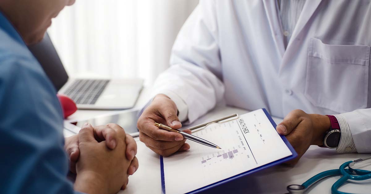 Patient at his men’s health appointment with a Georga Urologist