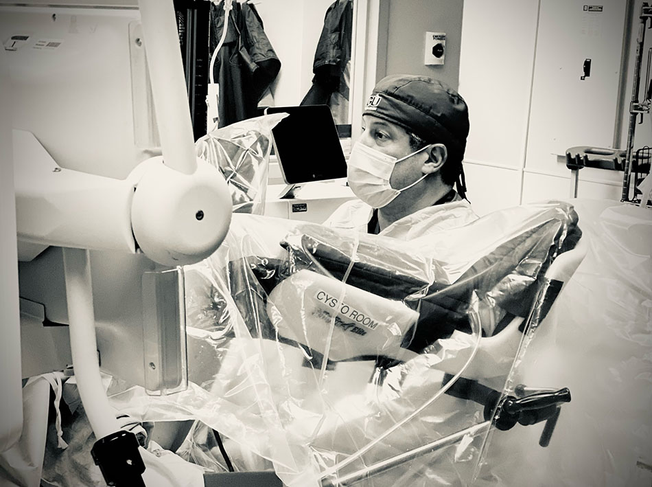 A Georgia Urology patient undergoing an Aquablation procedure.